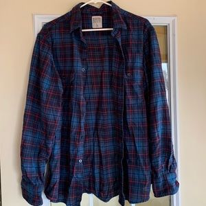 Blue and Red Plaid Shirt